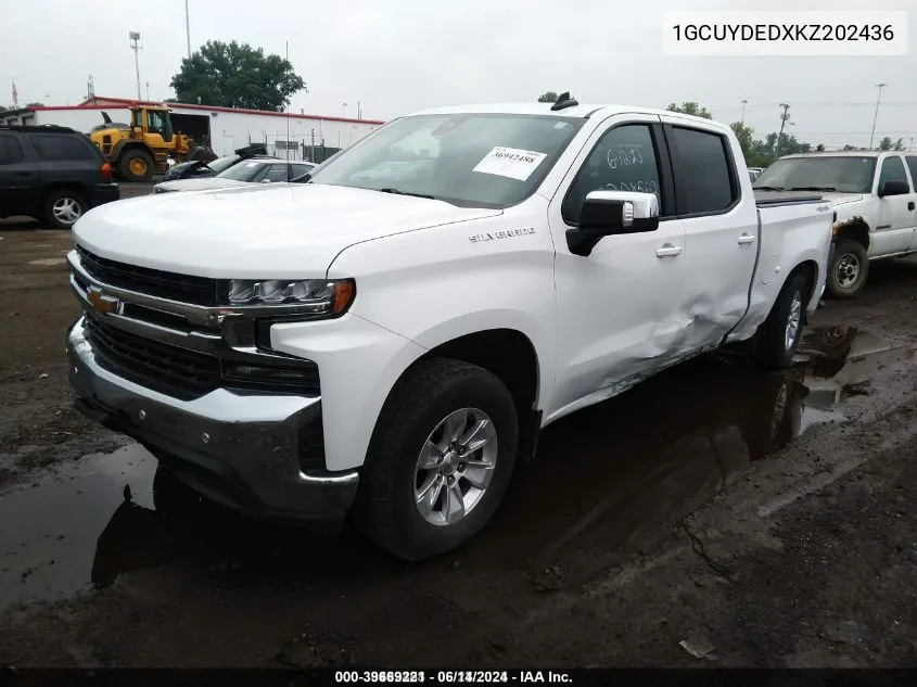 2019 Chevrolet Silverado 1500 Lt VIN: 1GCUYDEDXKZ202436 Lot: 39669221