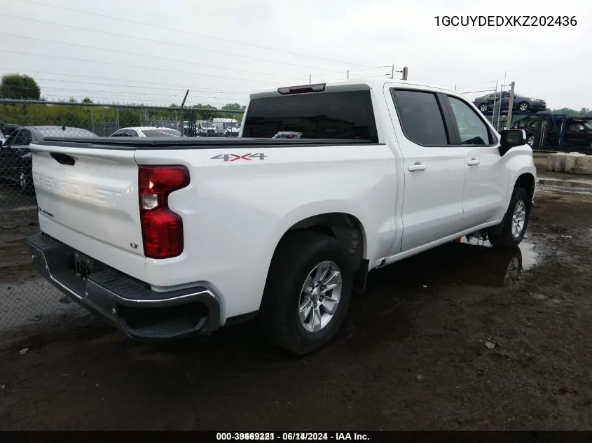 1GCUYDEDXKZ202436 2019 Chevrolet Silverado 1500 Lt