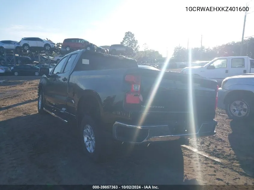 1GCRWAEHXKZ401600 2019 Chevrolet Silverado 1500 Work Truck