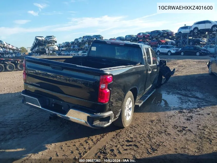 1GCRWAEHXKZ401600 2019 Chevrolet Silverado 1500 Work Truck