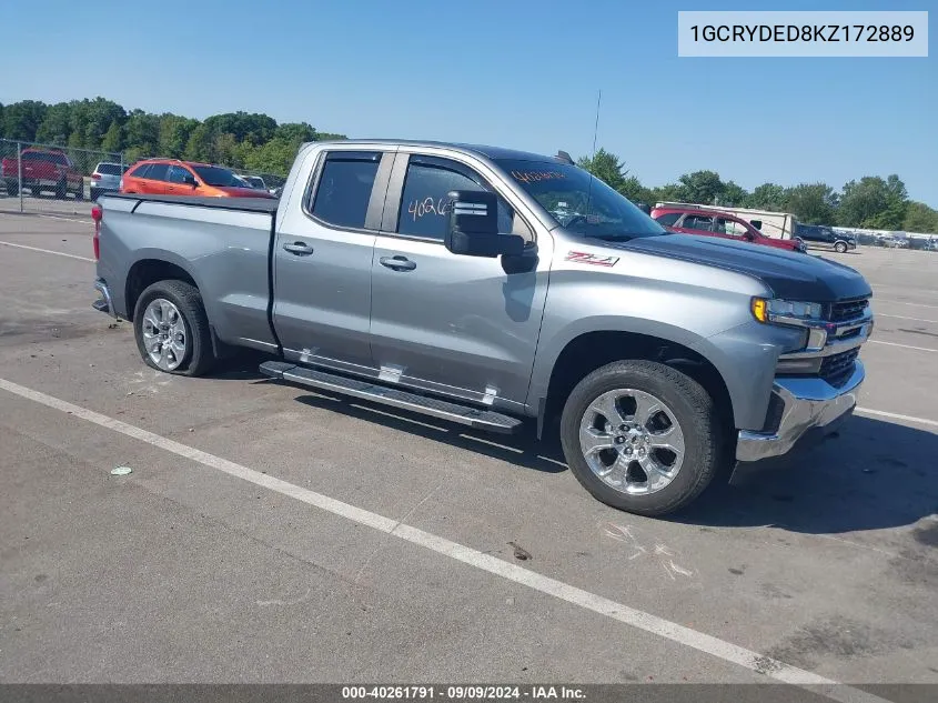 1GCRYDED8KZ172889 2019 Chevrolet Silverado 1500 Lt