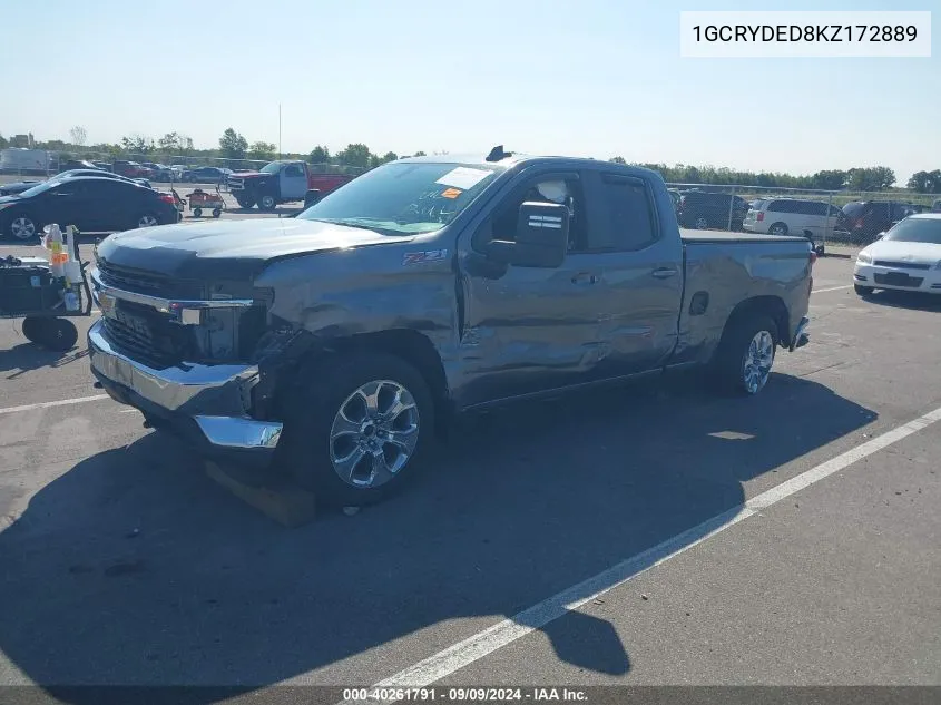 1GCRYDED8KZ172889 2019 Chevrolet Silverado 1500 Lt