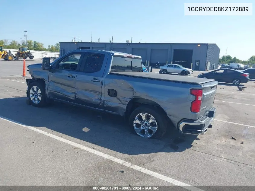 1GCRYDED8KZ172889 2019 Chevrolet Silverado 1500 Lt