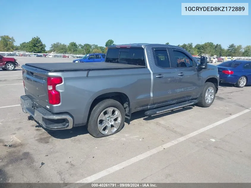 1GCRYDED8KZ172889 2019 Chevrolet Silverado 1500 Lt