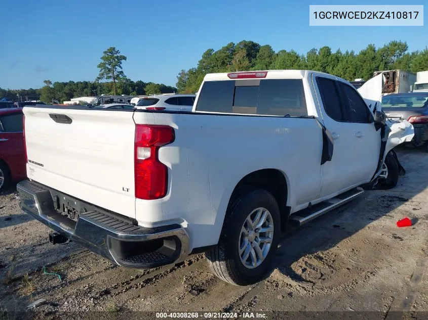 1GCRWCED2KZ410817 2019 Chevrolet Silverado 1500 Lt