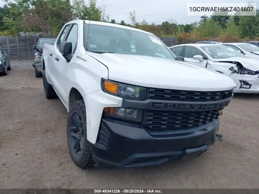 2019 Chevrolet Silverado 1500 Work Truck VIN: 1GCRWAEH6KZ404607 Lot: 40341226