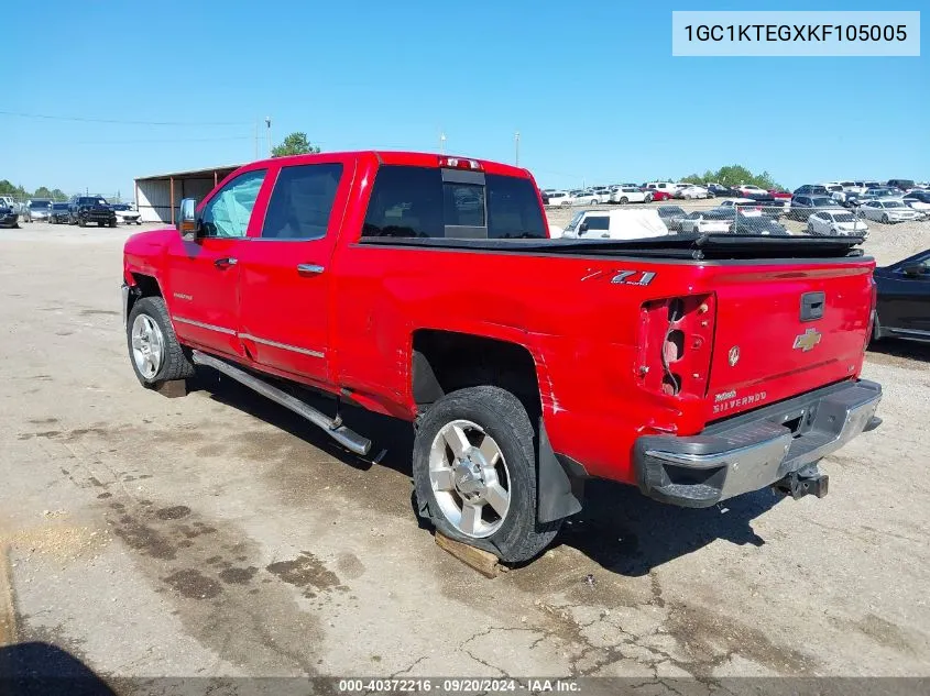 2019 Chevrolet Silverado 2500Hd Ltz VIN: 1GC1KTEGXKF105005 Lot: 40372216