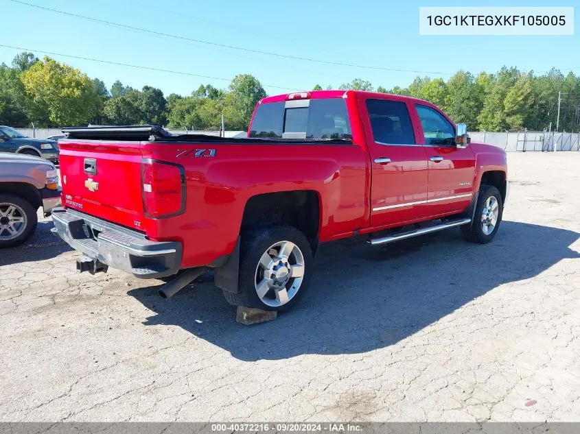 2019 Chevrolet Silverado 2500Hd Ltz VIN: 1GC1KTEGXKF105005 Lot: 40372216