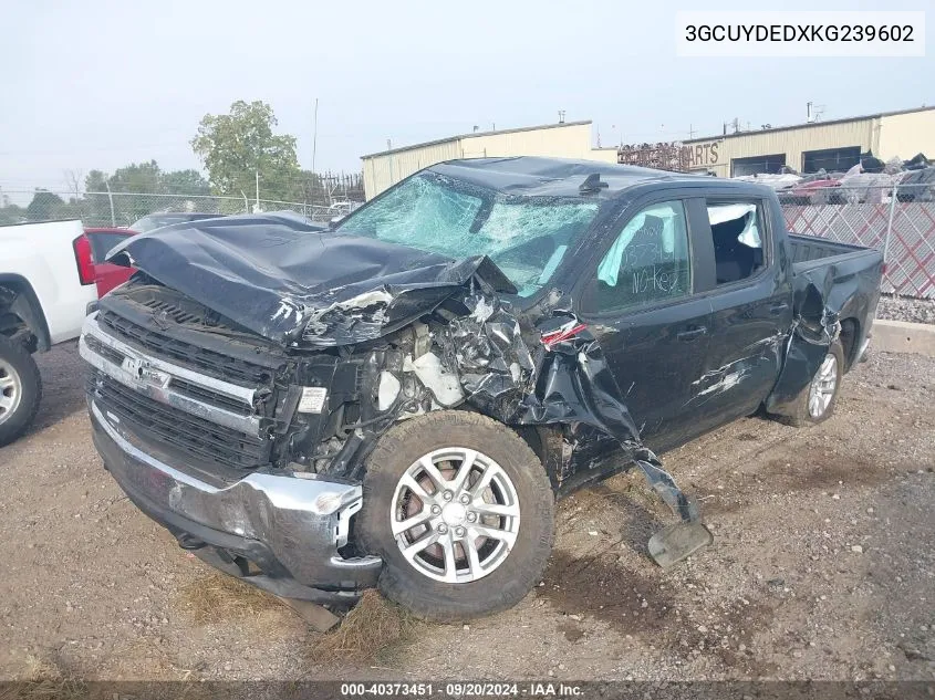 2019 Chevrolet Silverado 1500 Lt VIN: 3GCUYDEDXKG239602 Lot: 40373451