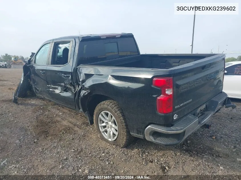 2019 Chevrolet Silverado 1500 Lt VIN: 3GCUYDEDXKG239602 Lot: 40373451