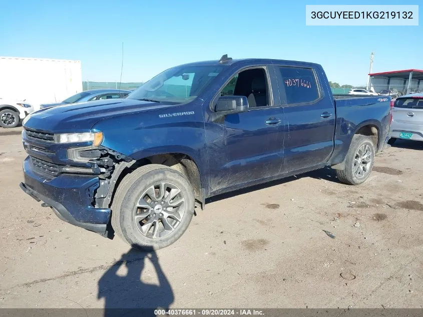 2019 Chevrolet Silverado 1500 Rst VIN: 3GCUYEED1KG219132 Lot: 40376661