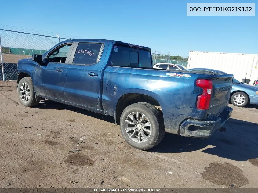 2019 Chevrolet Silverado 1500 Rst VIN: 3GCUYEED1KG219132 Lot: 40376661