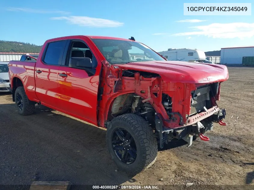 2019 Chevrolet Silverado 1500 Custom Trail Boss VIN: 1GCPYCEF4KZ345049 Lot: 40380267