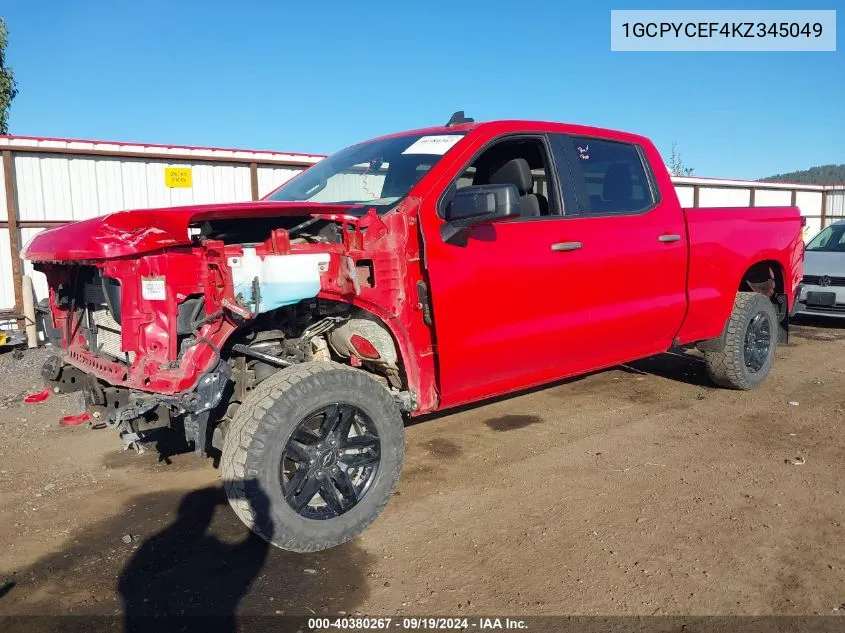 2019 Chevrolet Silverado 1500 Custom Trail Boss VIN: 1GCPYCEF4KZ345049 Lot: 40380267