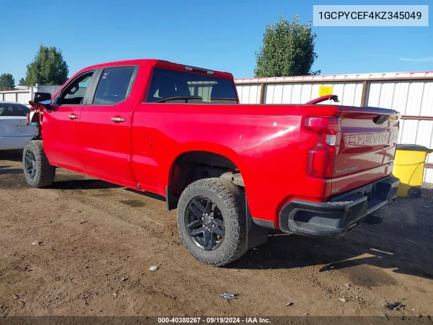 2019 Chevrolet Silverado 1500 Custom Trail Boss VIN: 1GCPYCEF4KZ345049 Lot: 40380267