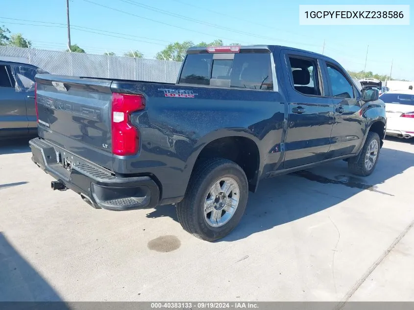 2019 Chevrolet Silverado 1500 Lt Trail Boss VIN: 1GCPYFEDXKZ238586 Lot: 40383133