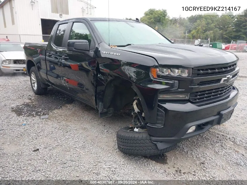 2019 Chevrolet Silverado 1500 Rst VIN: 1GCRYEED9KZ214167 Lot: 40387607