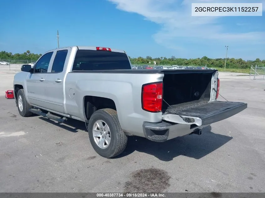 2019 Chevrolet Silverado 1500 Ld Lt VIN: 2GCRCPEC3K1152257 Lot: 40387734