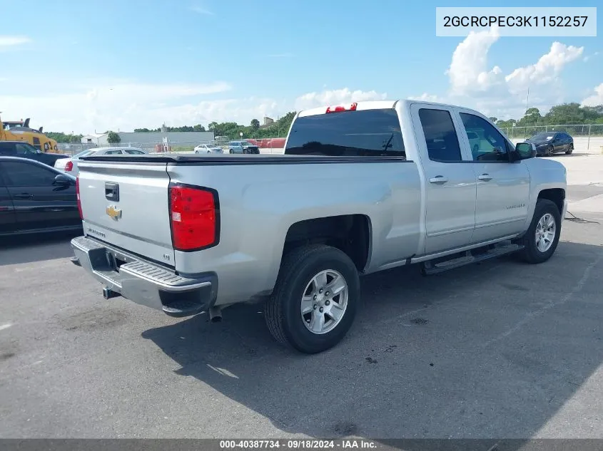 2GCRCPEC3K1152257 2019 Chevrolet Silverado 1500 Ld Lt