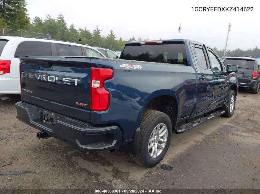 2019 Chevrolet Silverado 1500 Rst VIN: 1GCRYEEDXKZ414622 Lot: 40389301