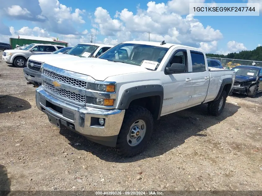 2019 Chevrolet Silverado 2500Hd Lt VIN: 1GC1KSEG9KF247744 Lot: 40390026