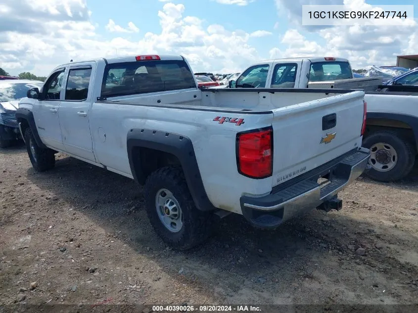 2019 Chevrolet Silverado 2500Hd Lt VIN: 1GC1KSEG9KF247744 Lot: 40390026