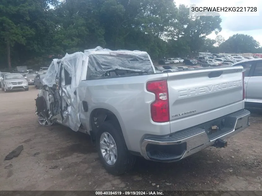 2019 Chevrolet Silverado 1500 Work Truck VIN: 3GCPWAEH2KG221728 Lot: 40394519