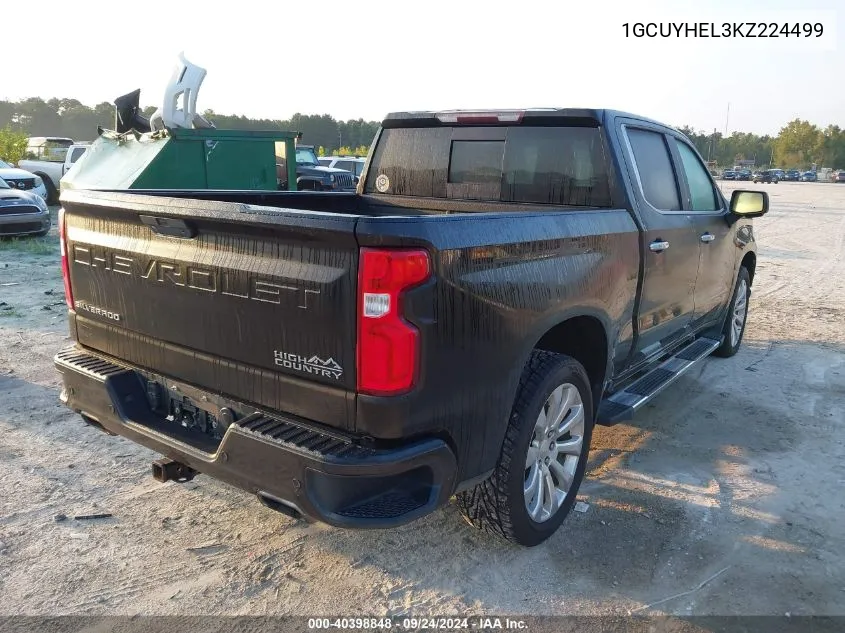 1GCUYHEL3KZ224499 2019 Chevrolet Silverado K1500 High Country