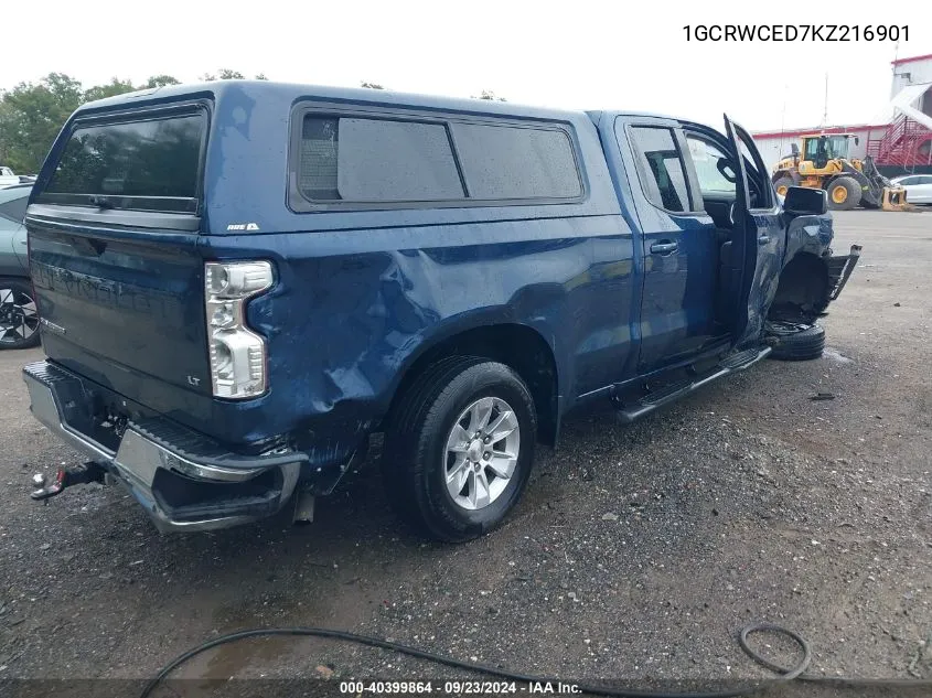 1GCRWCED7KZ216901 2019 Chevrolet Silverado 1500 Lt