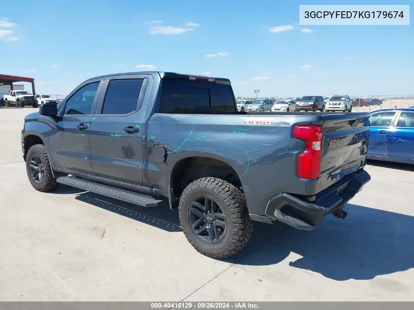 2019 Chevrolet Silverado 1500 Lt Trail Boss VIN: 3GCPYFED7KG179674 Lot: 40415129