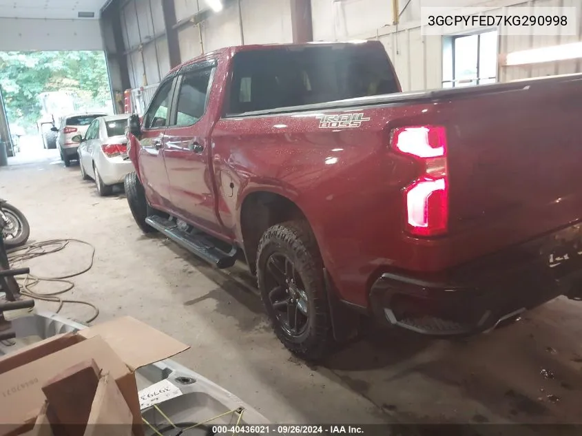 3GCPYFED7KG290998 2019 Chevrolet Silverado 1500 Lt Trail Boss