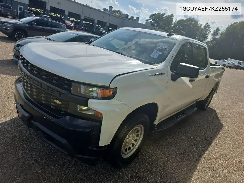 2019 Chevrolet Silverado K1500 VIN: 1GCUYAEF7KZ255174 Lot: 40439551