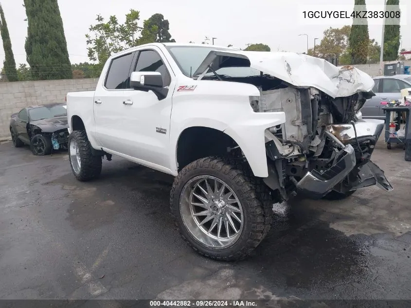 2019 Chevrolet Silverado 1500 Ltz VIN: 1GCUYGEL4KZ383008 Lot: 40442882