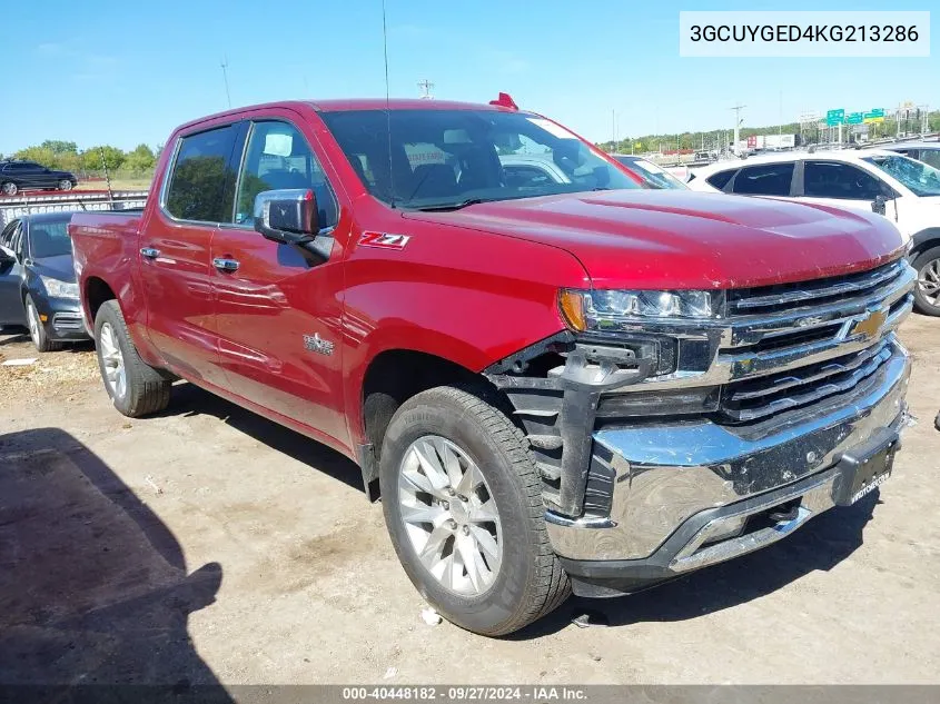 2019 Chevrolet Silverado 1500 Ltz VIN: 3GCUYGED4KG213286 Lot: 40448182