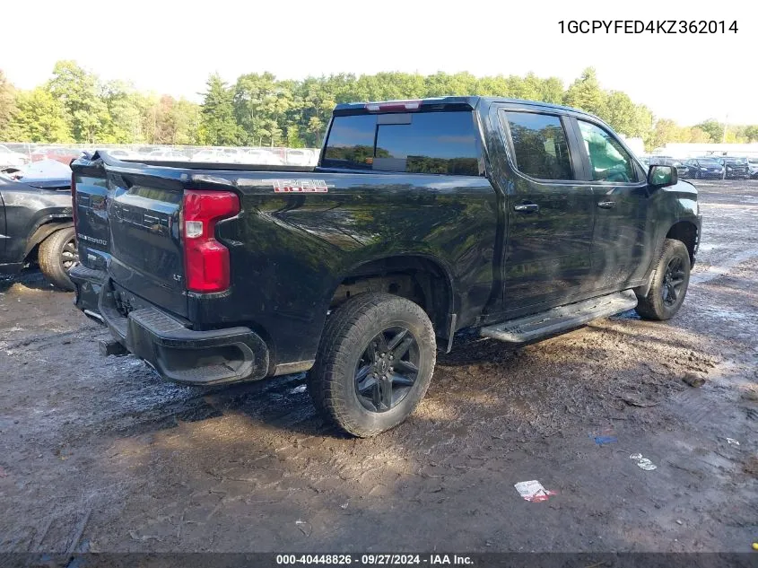 2019 Chevrolet Silverado 1500 Lt Trail Boss VIN: 1GCPYFED4KZ362014 Lot: 40448826