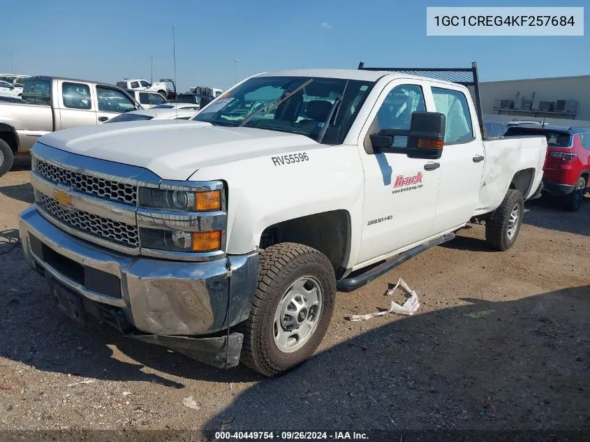 2019 Chevrolet Silverado 2500Hd Wt VIN: 1GC1CREG4KF257684 Lot: 40449754