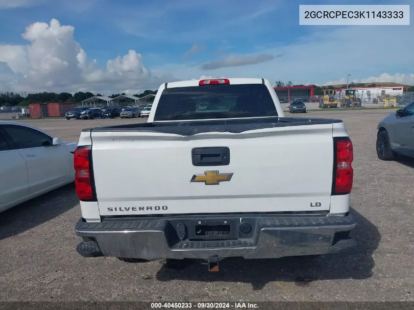 2GCRCPEC3K1143333 2019 Chevrolet Silverado Ld C1500 Lt