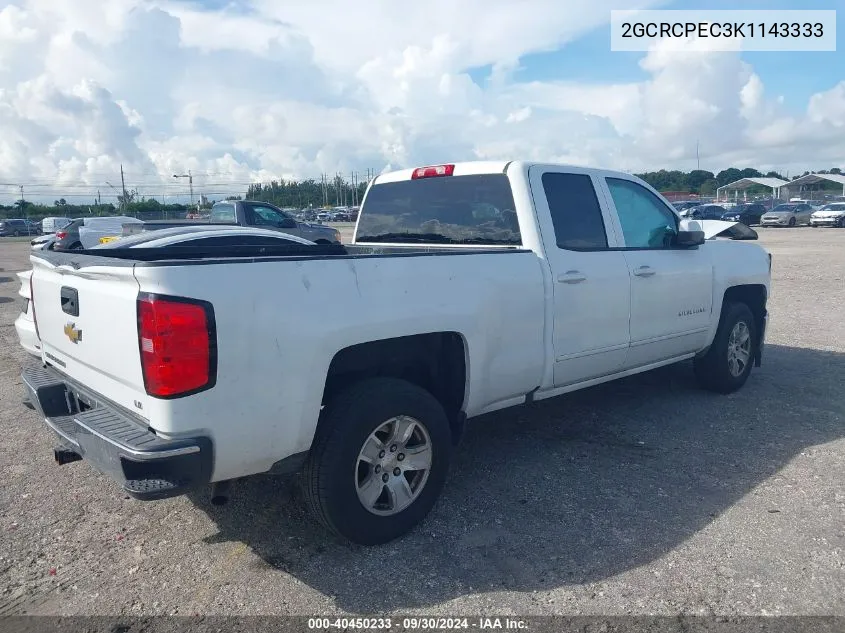 2019 Chevrolet Silverado Ld C1500 Lt VIN: 2GCRCPEC3K1143333 Lot: 40450233