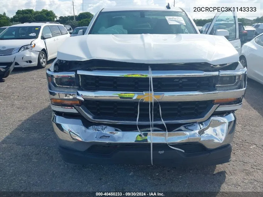 2019 Chevrolet Silverado Ld C1500 Lt VIN: 2GCRCPEC3K1143333 Lot: 40450233