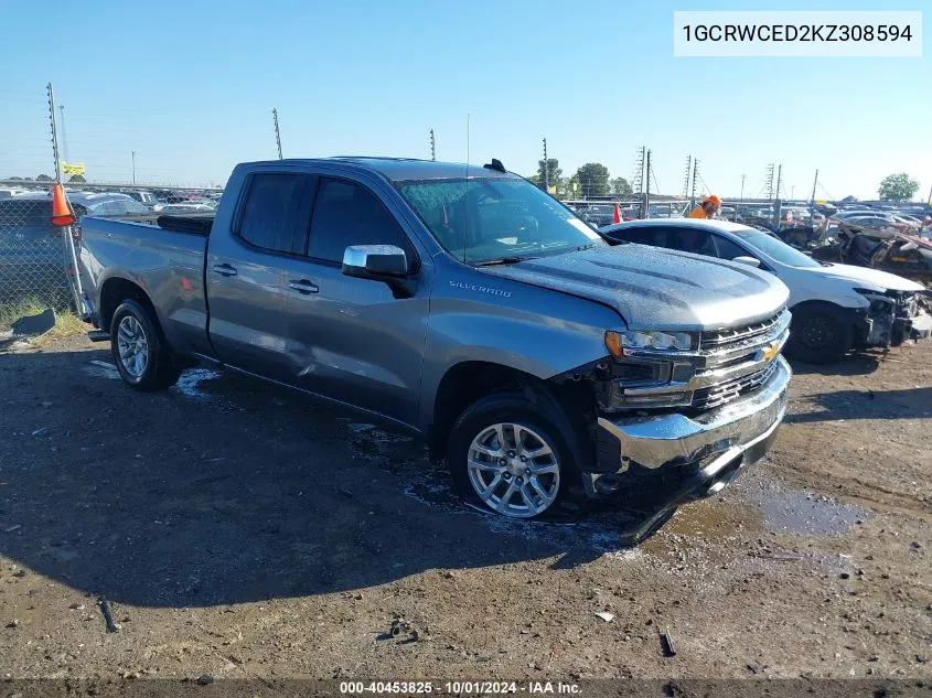 1GCRWCED2KZ308594 2019 Chevrolet Silverado 1500 Lt