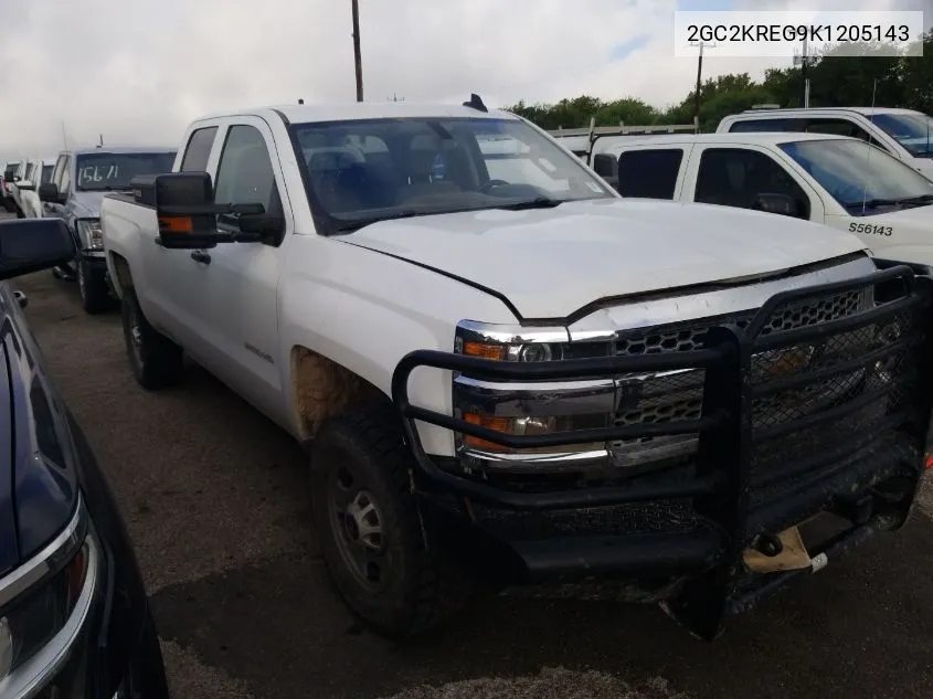 2019 Chevrolet Silverado 2500Hd Wt VIN: 2GC2KREG9K1205143 Lot: 40454038