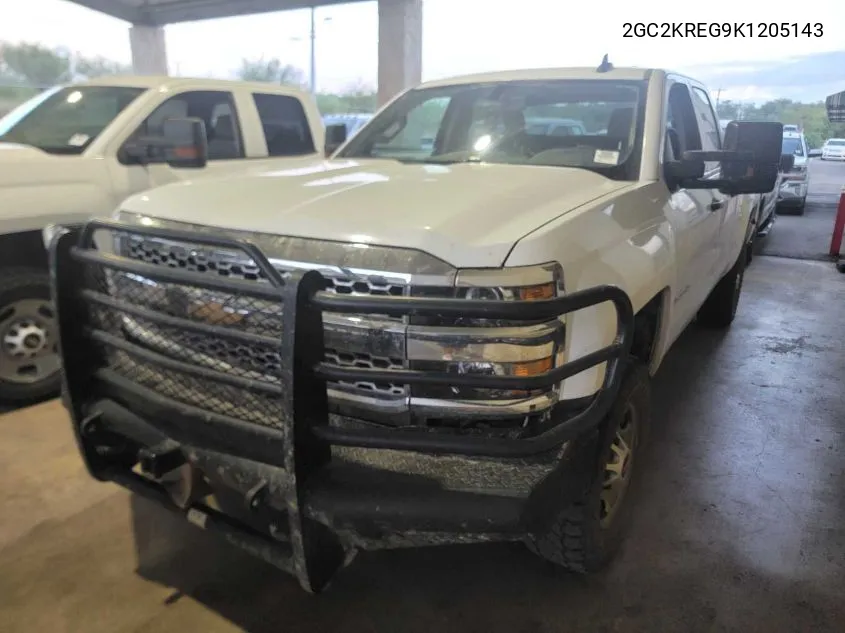 2019 Chevrolet Silverado 2500Hd Wt VIN: 2GC2KREG9K1205143 Lot: 40454038