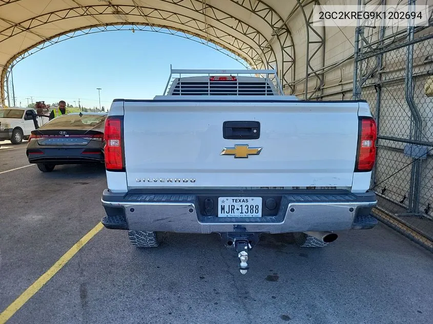 2019 Chevrolet Silverado 2500Hd Wt VIN: 2GC2KREG9K1202694 Lot: 40460262