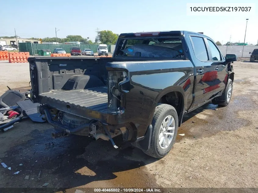 2019 Chevrolet Silverado 1500 Rst VIN: 1GCUYEED5KZ197037 Lot: 40465802