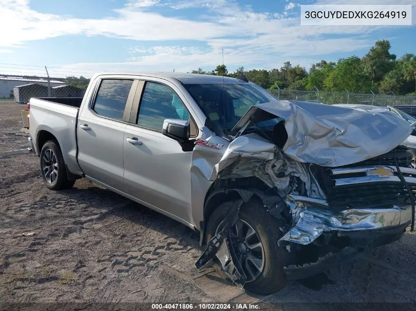 2019 Chevrolet Silverado 1500 Lt VIN: 3GCUYDEDXKG264919 Lot: 40471806