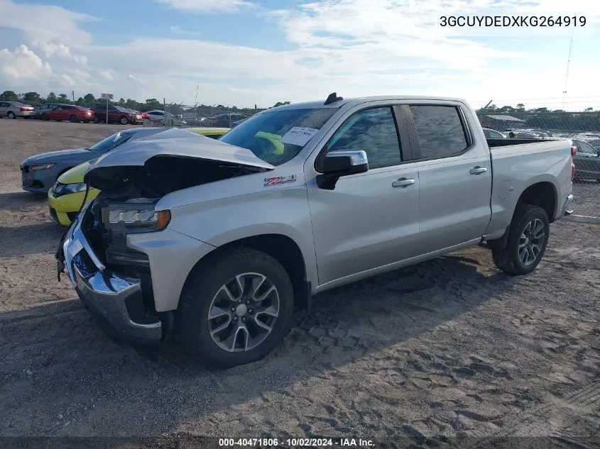 2019 Chevrolet Silverado 1500 Lt VIN: 3GCUYDEDXKG264919 Lot: 40471806