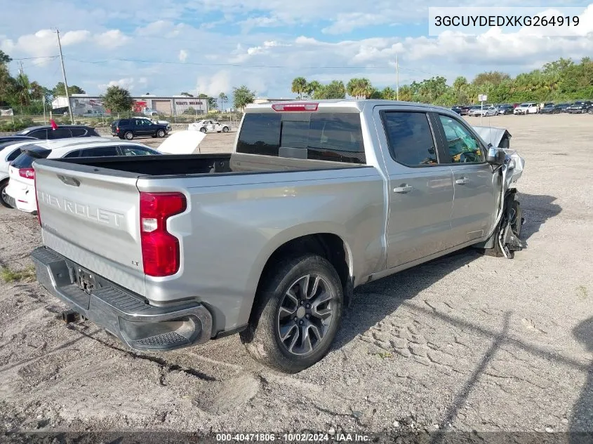 2019 Chevrolet Silverado 1500 Lt VIN: 3GCUYDEDXKG264919 Lot: 40471806