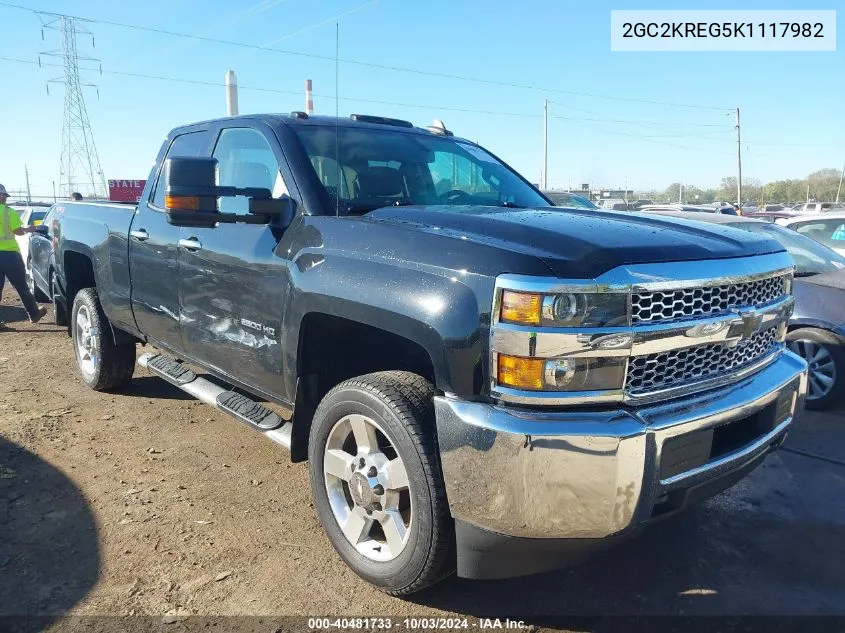 2019 Chevrolet Silverado 2500Hd Wt VIN: 2GC2KREG5K1117982 Lot: 40481733