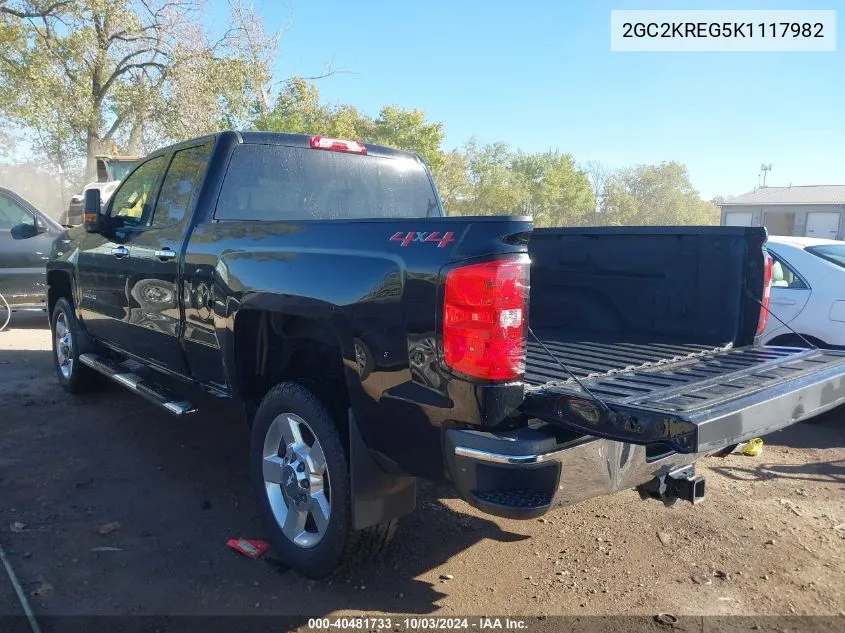 2019 Chevrolet Silverado 2500Hd Wt VIN: 2GC2KREG5K1117982 Lot: 40481733