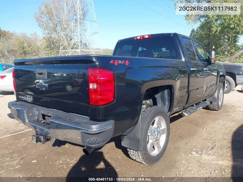 2019 Chevrolet Silverado 2500Hd Wt VIN: 2GC2KREG5K1117982 Lot: 40481733